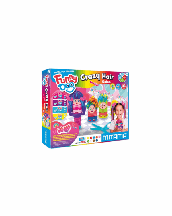 PLASTELINE FUNNY DOO CRAZY HAIR SALON BOX 33 PCS MITAMA